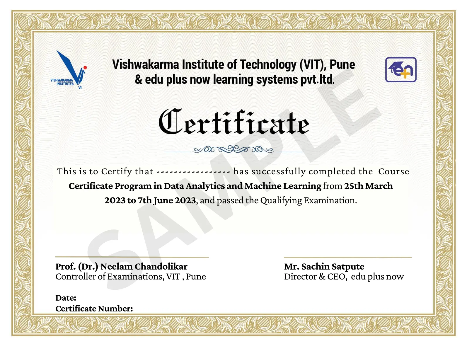 Programme Certificate